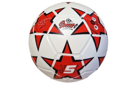Futbalová lopta Soccer červená veľkosť 5