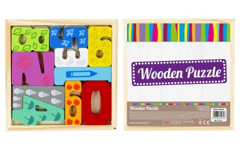 Skladačka drevená čísla 16x16cm