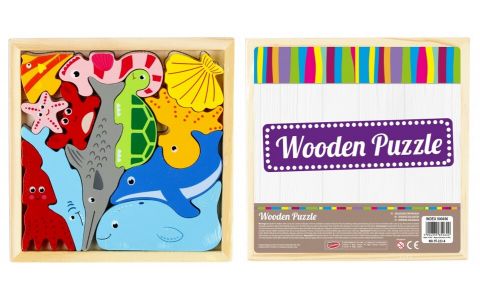 Skladačka drevená oceán 16x16cm