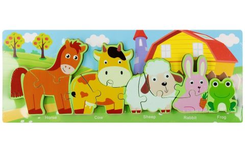 Skladačka puzzle zvieratká farma
