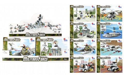 Stavebnica Alleblox Military Force 94-106ks/8druhov