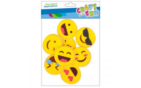 Craft with Fun Penová dekorácia Smiley 8ks