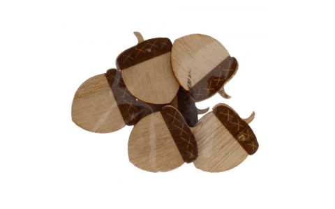 Craft with Fun Drevená dekorácia žaluď 6ks
