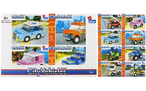 Stavebnica Alleblox City Vehicles 54-58ks/8druhov