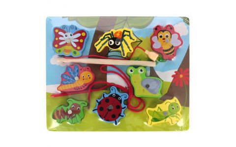 Drevené puzzle na magnet hmyz