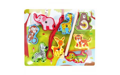 Drevené puzzle na magnet ZOO