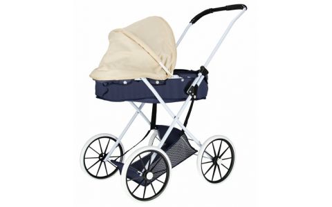 Modrý kočík pre bábiky kovový rám 72cm Modrý kočík pre bábiky kovový rám 72cm