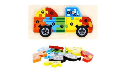 Skladačka drevené puzzle auto Skladačka drevené puzzle auto