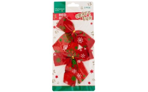 Vianočná dekorácia mašličky 2ks