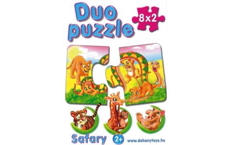 Puzzle duo mix 8x2ks - zvieratá