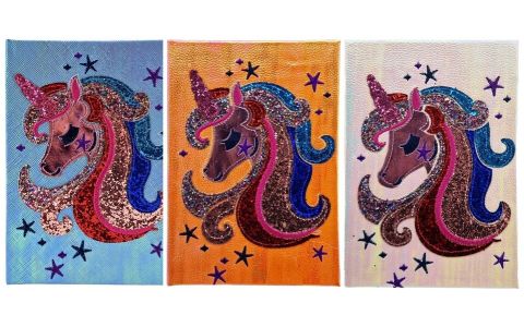 Notes Jednorožec 21x15cm - modrá