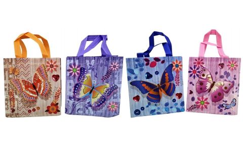 Darčeková taška netkaná textília 24cm - modrá