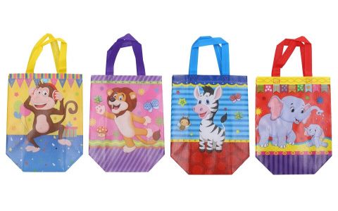 Taška netkaná textília 30cm - žltá