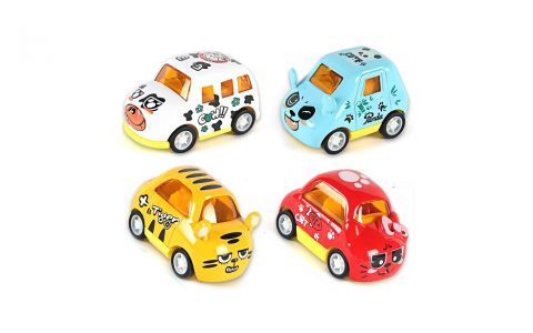 Auto kovové 6 cm  - kravička