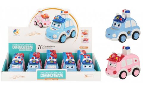 Autíčko záchranárske 10cm - náhodná