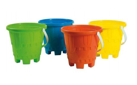 Farebný kýblik do piesku 16cm - žltá