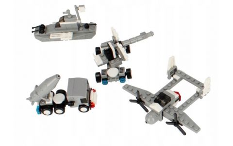 Stavebnica alleBlox MilitaryForce 62-67ks/4druhy - náhodné