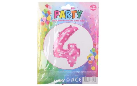 Nafukovací balón ružový so srdiečkami, č.4