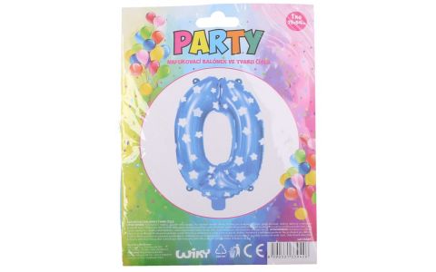 Nafukovací balón modrý s hviezdami, číslo.0
