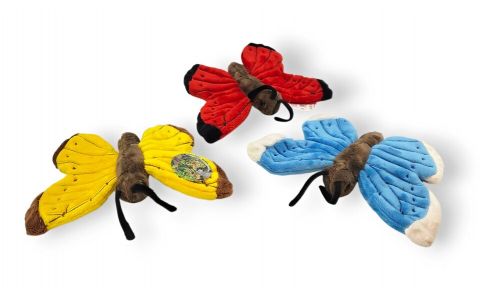 Motýľ plyšový 24cm - žltá