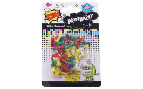 Pripináčiky farebné 50 ks
