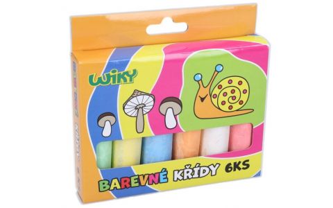 Farebné chodníkové kriedy 6ks