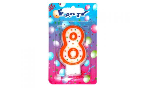 Tortová sviečka s bodkami č.8