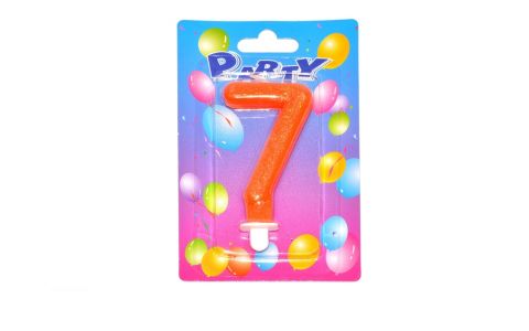 Tortová sviečka glitter č.7