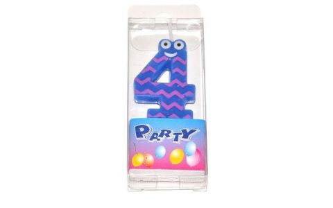 Sviečka tortová farebná č. 4