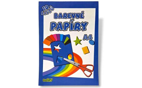 Papier farebný A4, 10 listov