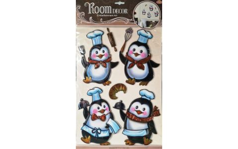 Nálepky-tučniak 3D