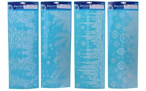 Vianočná nálepka glitrová 59x21cm