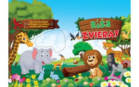 Ríša zvierat Omaľovánka s nálepkami