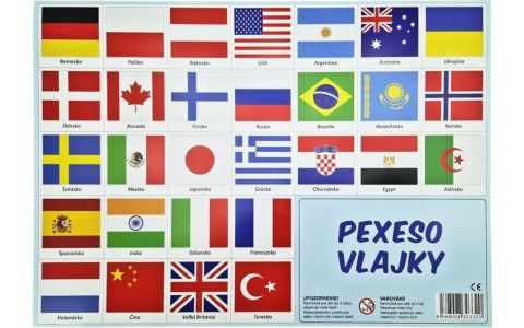 Pexeso štátne vlajky 32 dvojic Pexeso štátne vlajky 32 dvojic