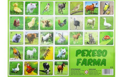 Pexeso Farma fotografie 32 dvojíc