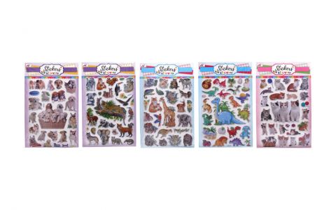 Nálepky zvieratká mix - náhodné