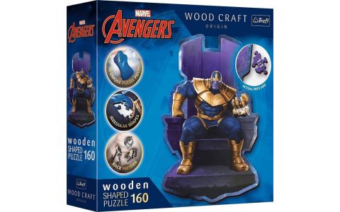 Trefl Drevené puzzle 160 dielikov - Thanos na tróne / Disney Marvel Heroes