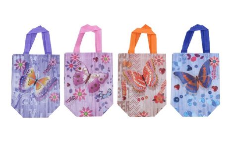 Taška netkaná textília 27cm - modrá