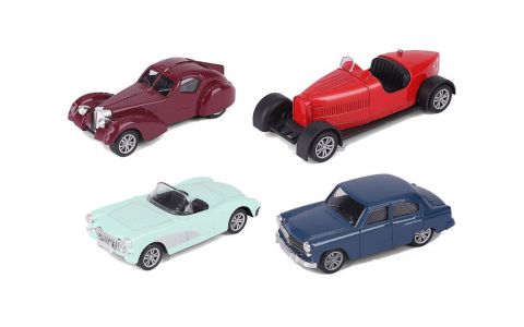 Veterán auto kovový model 10,5cm - náhodná