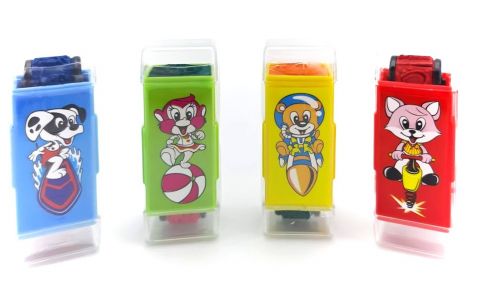 Pečiatka 2v1 Roller 6,5cm - žltá