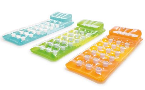 Intex 58890 Nafukovacie lehátko s otvormi 188x71cm - zelená