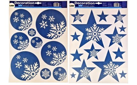 Vianočná dekoračná nálepka 29x39cm - náhodný