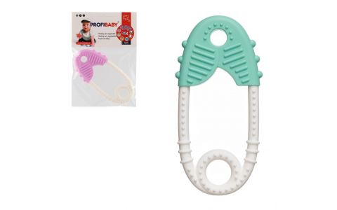 Hryzátko špendlík silikón 11,5cm - modrá