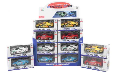 Auto kovové na natiahnutie 1:43 10cm - čierna