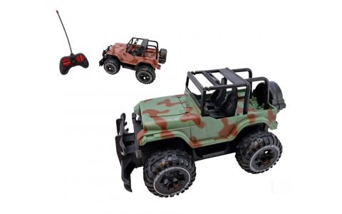 Terénne auto Jeep RC s efektmi 1:16 - zelená