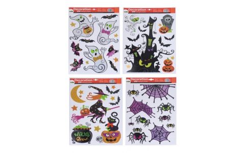 Dekorácia Halloween na okno MIX 41x29cm - náhodný