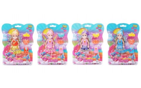 Bábika víla 14 cm - žltá