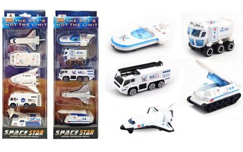 Vesmírne dopravné prostriedky kovové 5ks - obrnené vozidlo