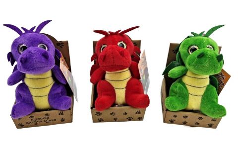 Drak plyšový 13cm - červená