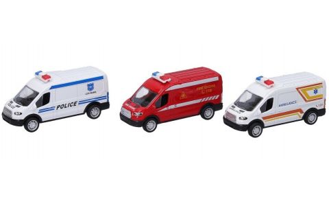 Auto záchranárske 3druhy/10,5cm - hasičské auto